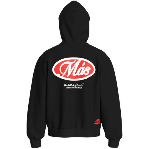 Más Emblem Hoodie Black