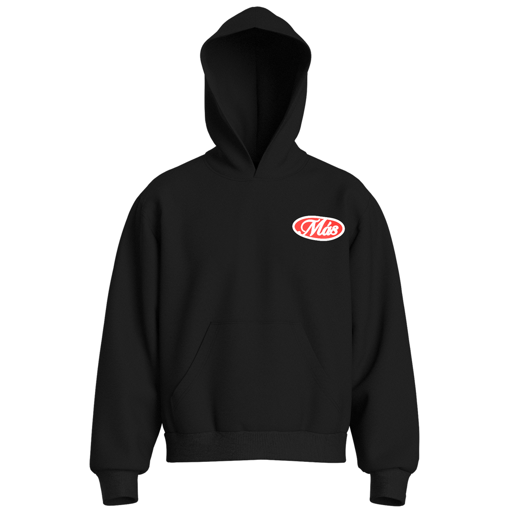 Más Emblem Hoodie Black