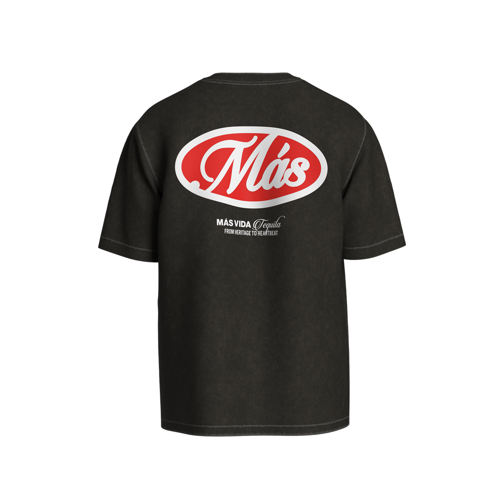 Más Emblem Tee Vintage Black