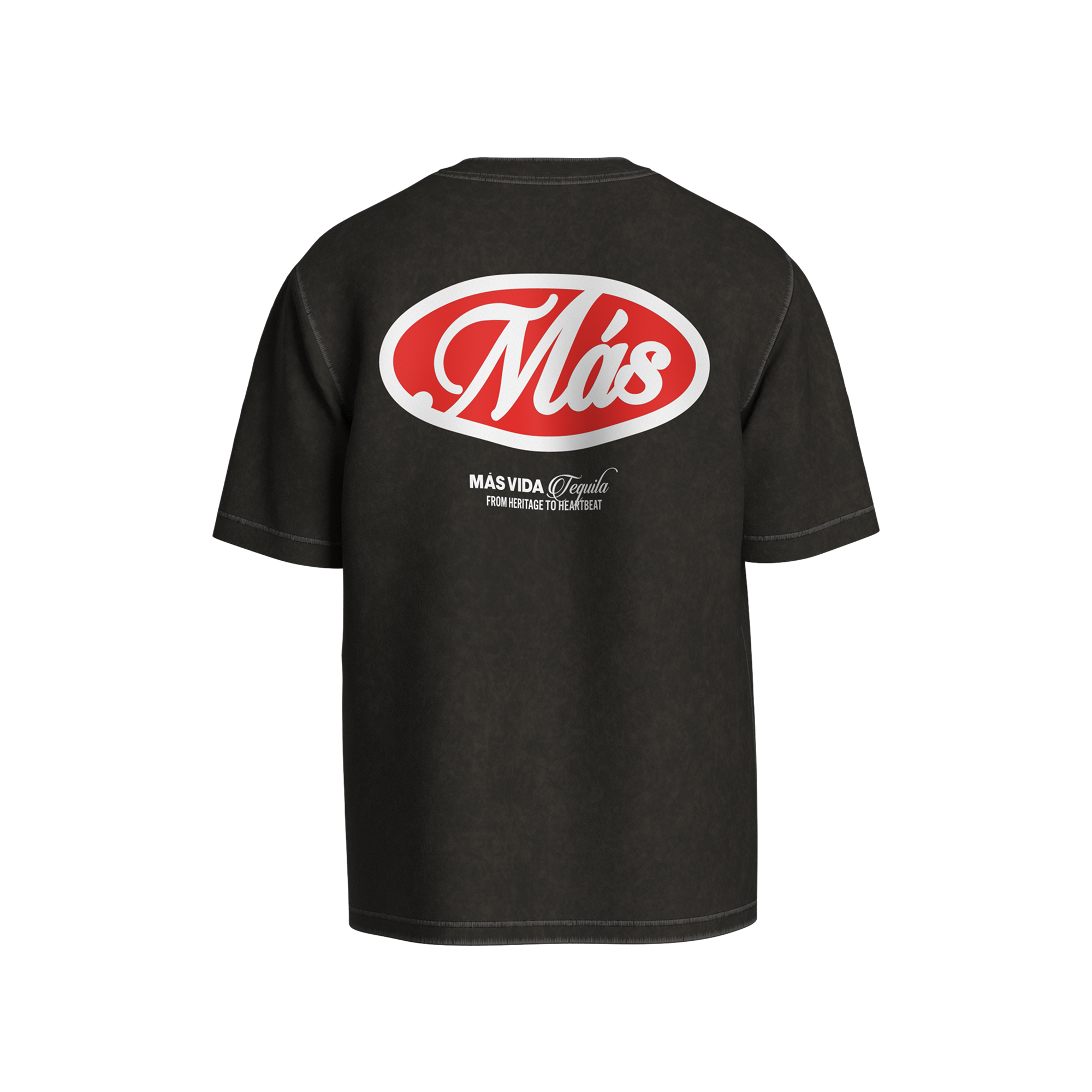 Más Emblem Tee Vintage Black