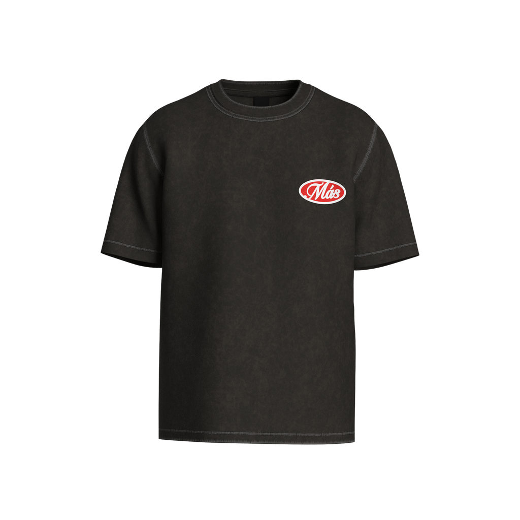 Más Emblem Tee Vintage Black