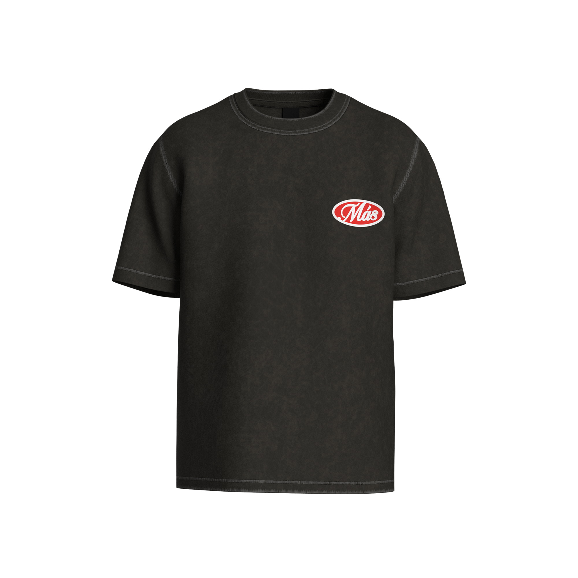 Más Emblem Tee Vintage Black